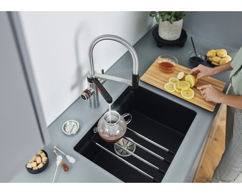 BLANCO Küchenarmatur drink.hot EVOL-S Pro, Satin Gold matt