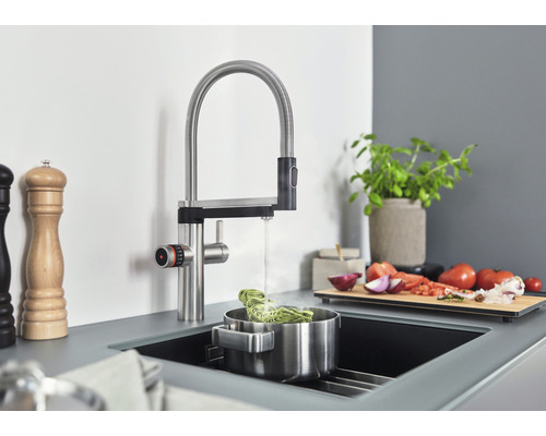 BLANCO Küchenarmatur drink.hot EVOL-S Pro, Satin Gold matt